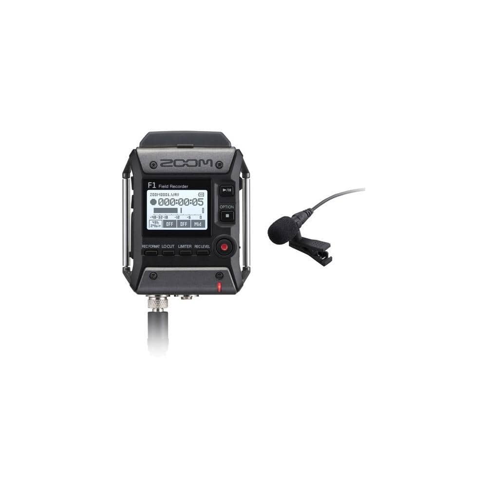 zoom portable field recorders zoom f1-lp 2-input / 2-track portable field recorders with lavalier microphone