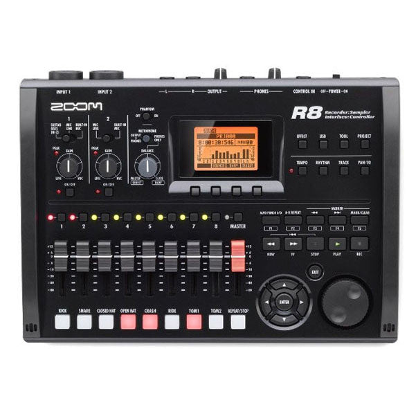 zoom portable field recorders zoom r8 multitrack sd recorder interface and controller