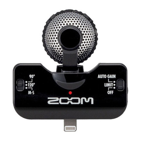 zoom usb microphones zoom iq5 professional stereo microphone with lightning connector