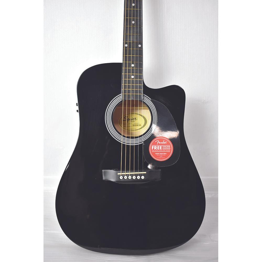 fender electro acoustic guitars fender sa105ce electro - acoustic guitar - black - open box b stock #barcode_202101539582