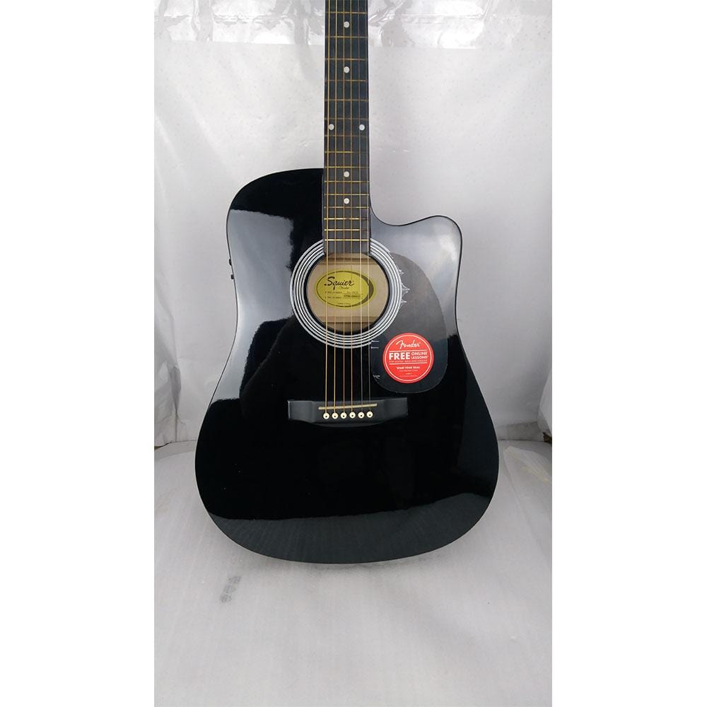 fender electro acoustic guitars fender sa105ce electro - acoustic guitar - black - open box b stock