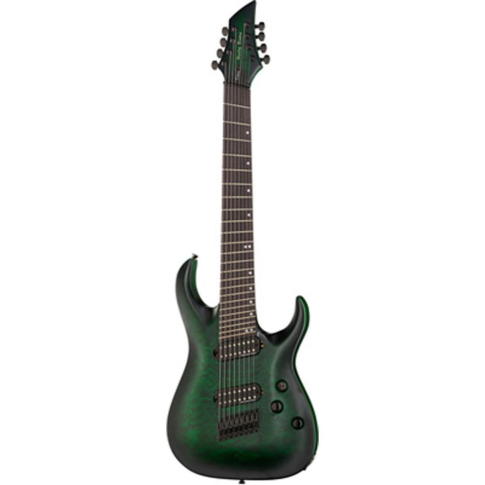 Harley Benton Fanfret-8NT QEB 2018 DLX 8 String Electric Guitar - Quilted Emerald Burst