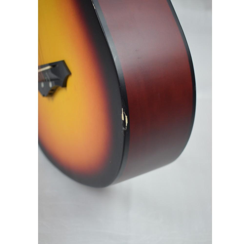 henrix acoustic guitars henrix 38c cutaway acoustic guitar - open box b stock