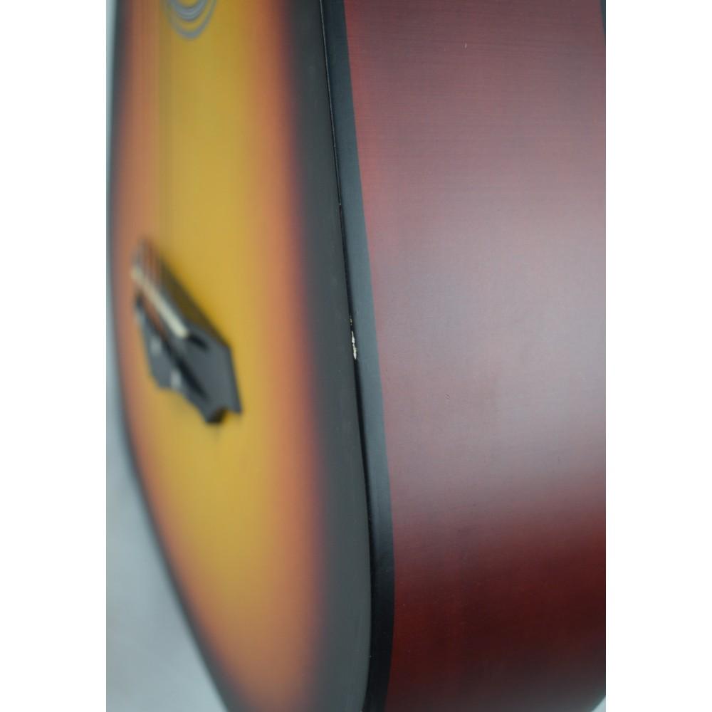 henrix acoustic guitars henrix 38c cutaway acoustic guitar - open box b stock