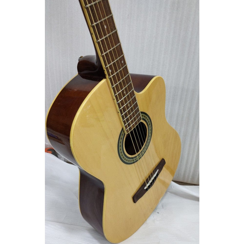 ibanez acoustic guitars ibanez md39c-nt 39 inch cutaway acoustic guitar - natural - open box b stock #barcode_202301881912