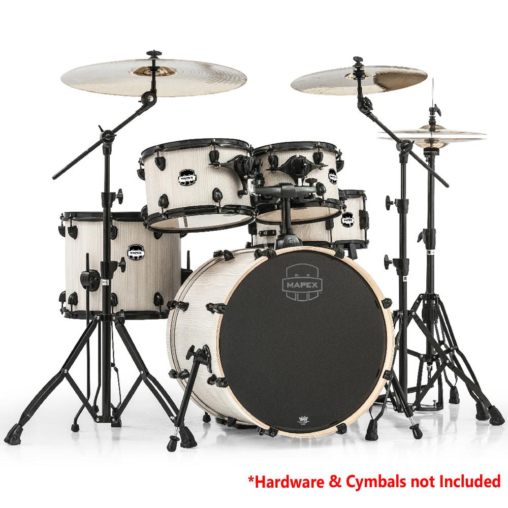 Mapex Acoustic Drum Kits Mapex Mars Series 5 pcs Jazz Shell Pack with Black Fittings Drum Set - Bonewood