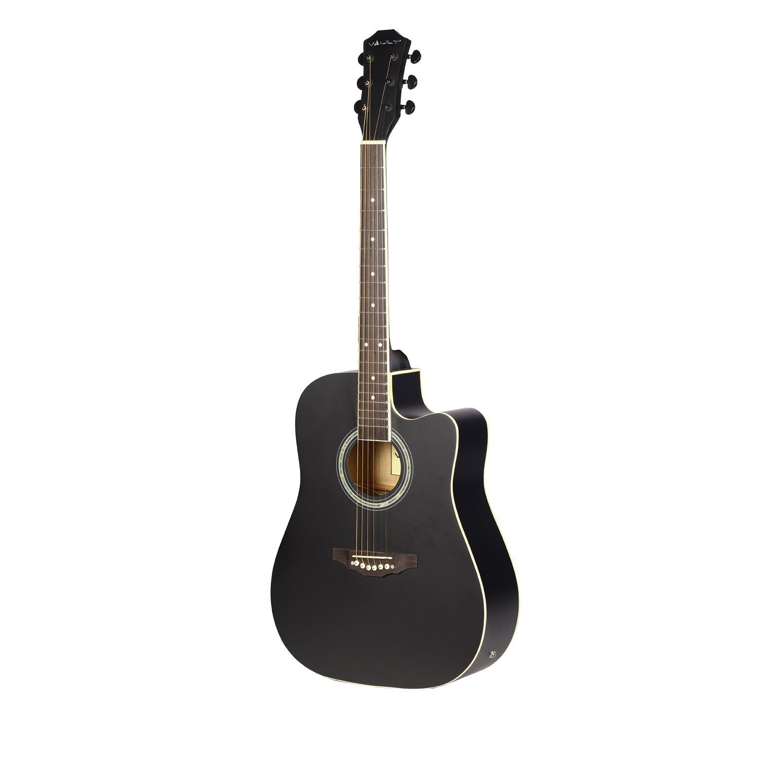 Vault Electro Acoustic Guitars Vault ED-10CE 41 inch Cutaway Electro Acoustic Guitar with Bag, Strings, Straps, Picks, Stringwinder & Polishing Cloth
