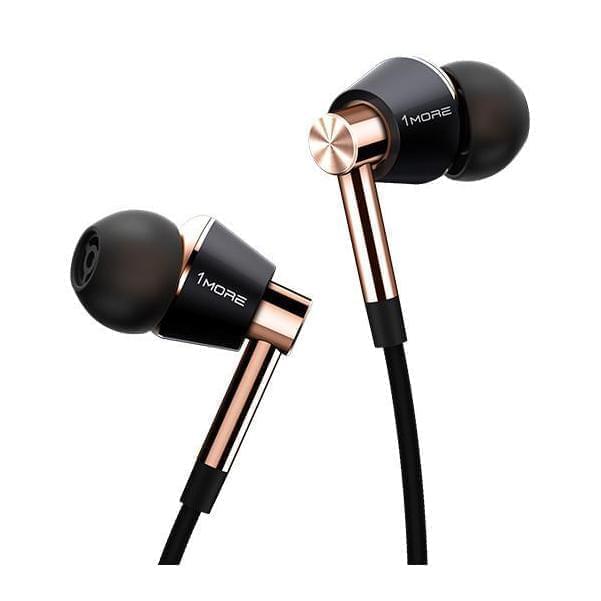 1More In-Ear Wired Headphones Gold 1More Triple Driver In-Ear Headphone with Mic