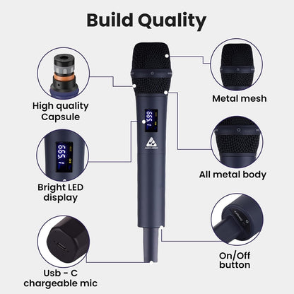 Audio Array AM-W36 UHF Dual Wireless Dynamic Microphone