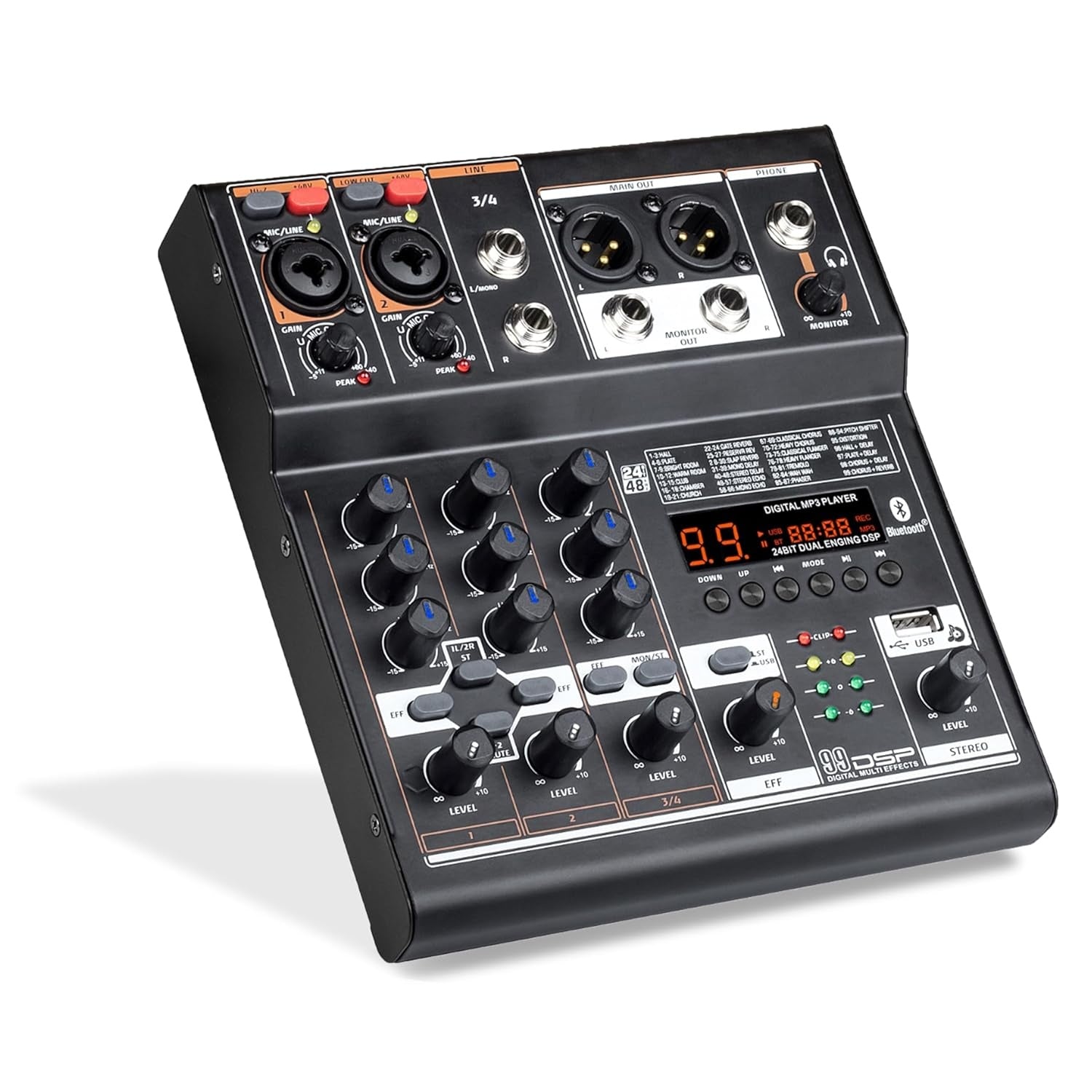 Audio Array BE-4 4-Channel USB Audio Analog Mixer