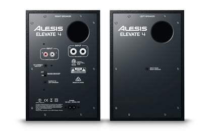 Alesis Elevate 4 4-Inch Powered Active Studio Monitor Speakers with Isolation Pads, Cables, and Ebook  - Pair