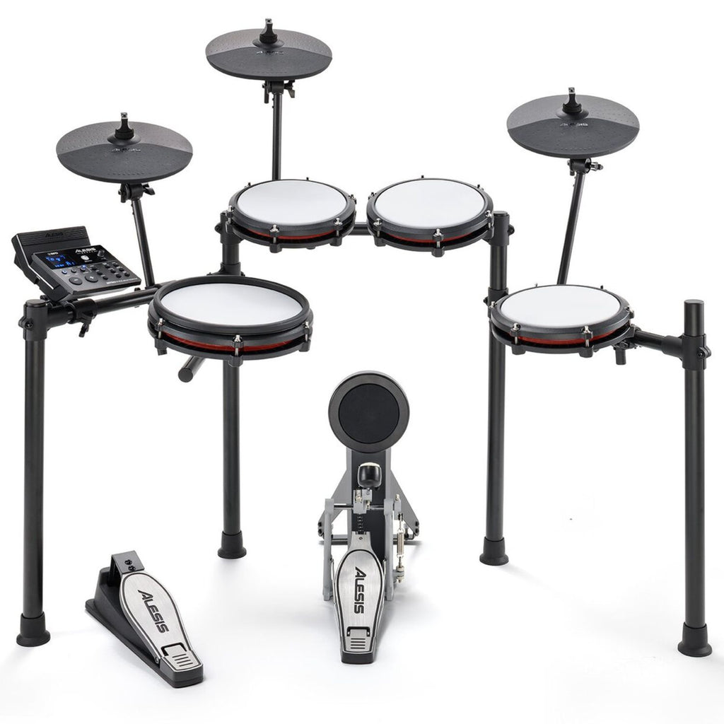 Alesis Nitro Max Kit Eight Piece Electronic Drum Kit with Mesh Heads and Bluetooth