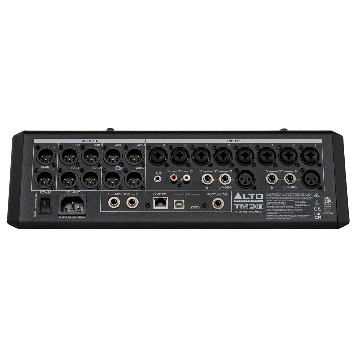 Alto TMD16 16-Channel Compact Digital Mixer with Bluetooth and USB