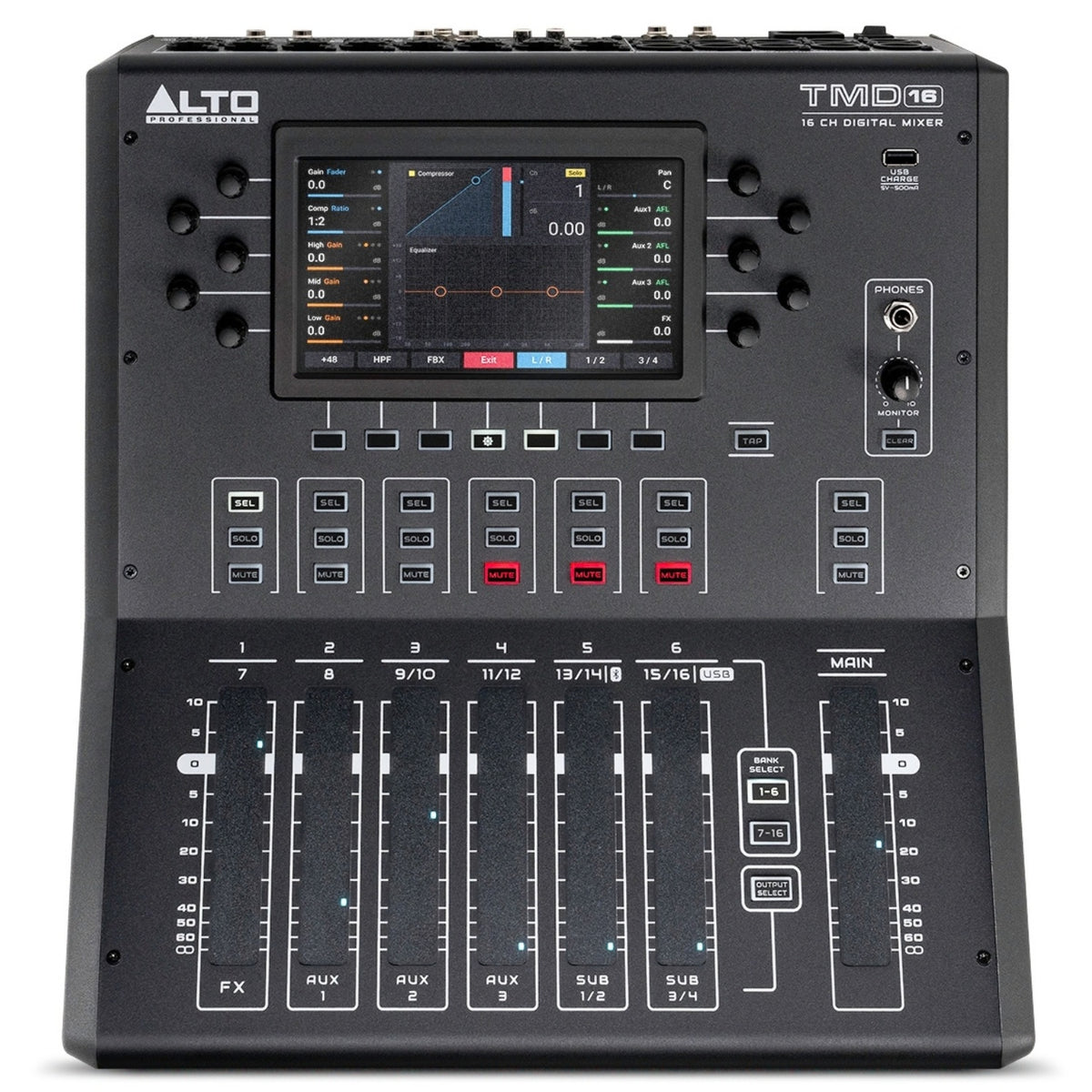 Alto TMD16 16-Channel Compact Digital Mixer with Bluetooth and USB