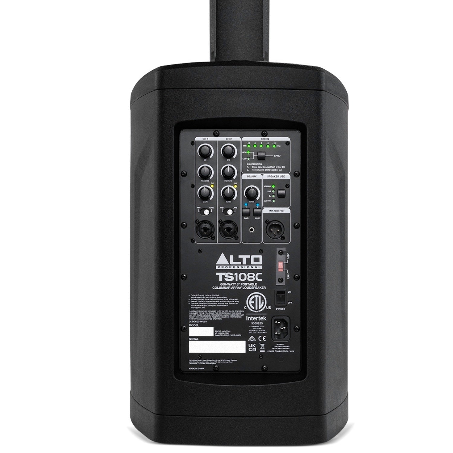 Alto TS108C 600W Portable Column Array PA Speaker with DSP and Bluetooth