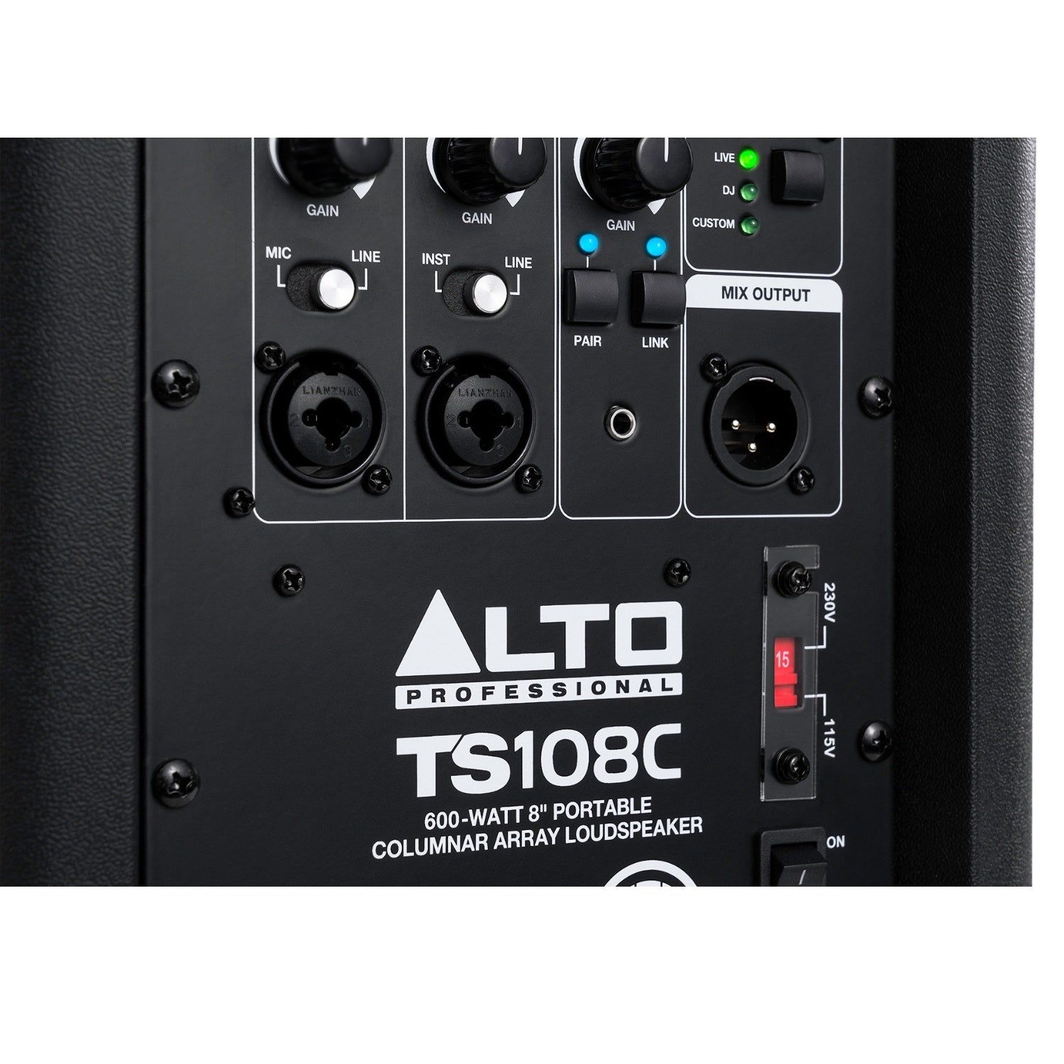 Alto TS108C 600W Portable Column Array PA Speaker with DSP and Bluetooth
