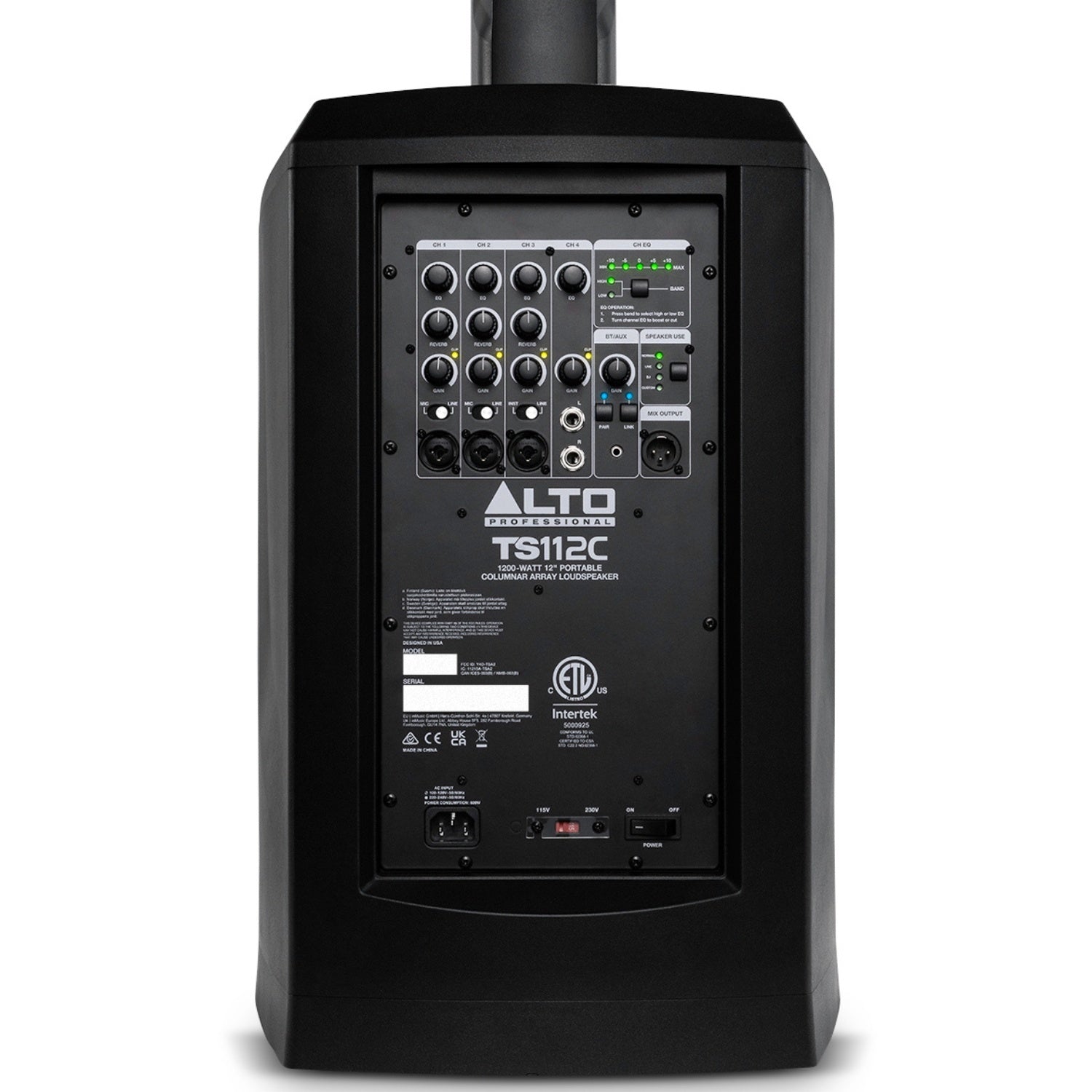 Alto TS112C 1200W Portable Column Array PA Speaker with DSP and Bluetooth