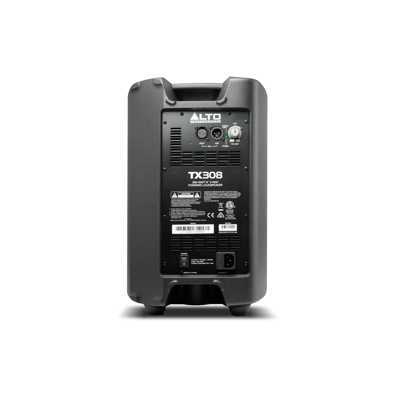 Alto TX3 Series TX308 350-Watt 8" 2-Way Powered Loudspeaker