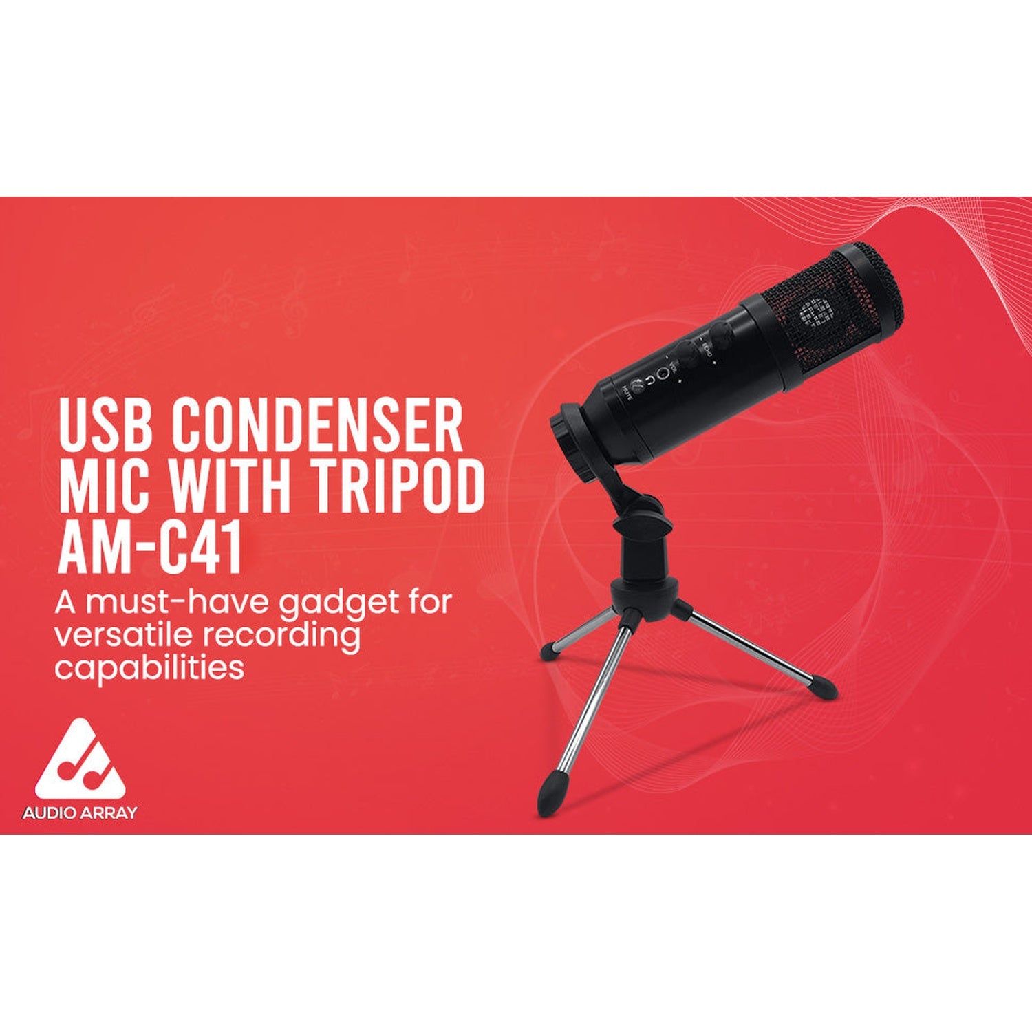 Audio Array AM-C41 Plug & Play Noise Cancelling USB Condenser Microphone