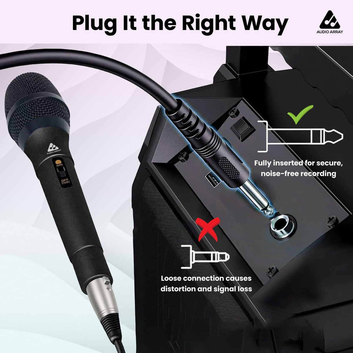 Audio Array AM-C50 XLR to TRS Dynamic Microphone