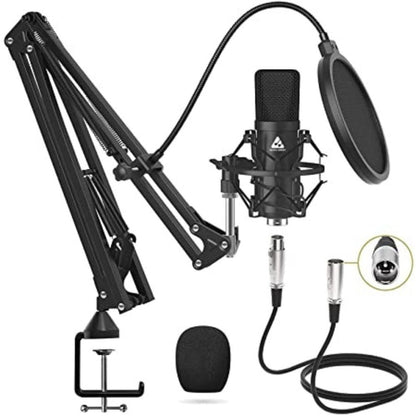 audio array condenser microphones audio array am-c2 xlr condenser microphone kit  with pro boom arm