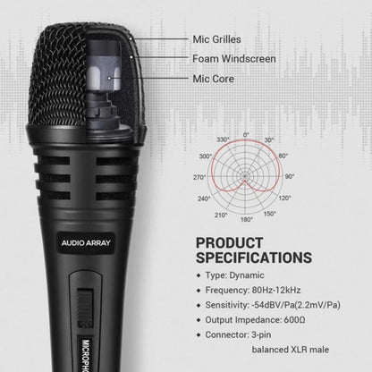 Audio Array AM-C3 XLR Unidirectional Handheld Vocal Dynamic Microphone
