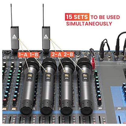 audio array dynamic microphones audio array am-w12 dual dynamic uhf handheld wireless microphone