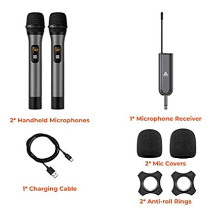 audio array dynamic microphones audio array am-w12 dual dynamic uhf handheld wireless microphone