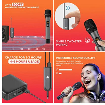audio array dynamic microphones audio array am-w12 dual dynamic uhf handheld wireless microphone
