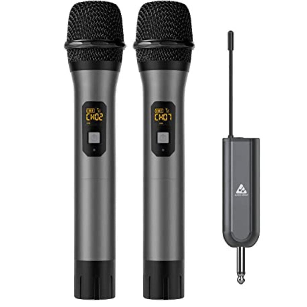 audio array dynamic microphones audio array am-w12 dual dynamic uhf handheld wireless microphone