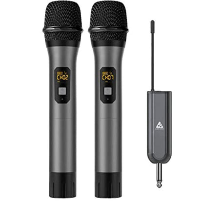 audio array dynamic microphones audio array am-w12 dual dynamic uhf handheld wireless microphone