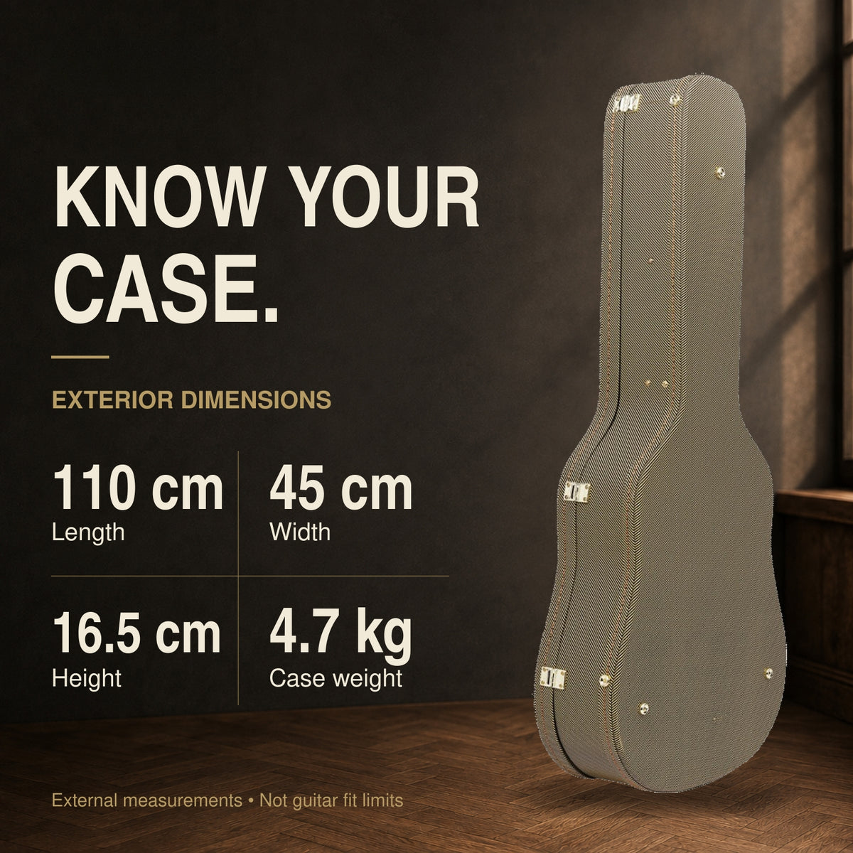 Bajaao Acoustic Guitar Hardshell Case in Tweed