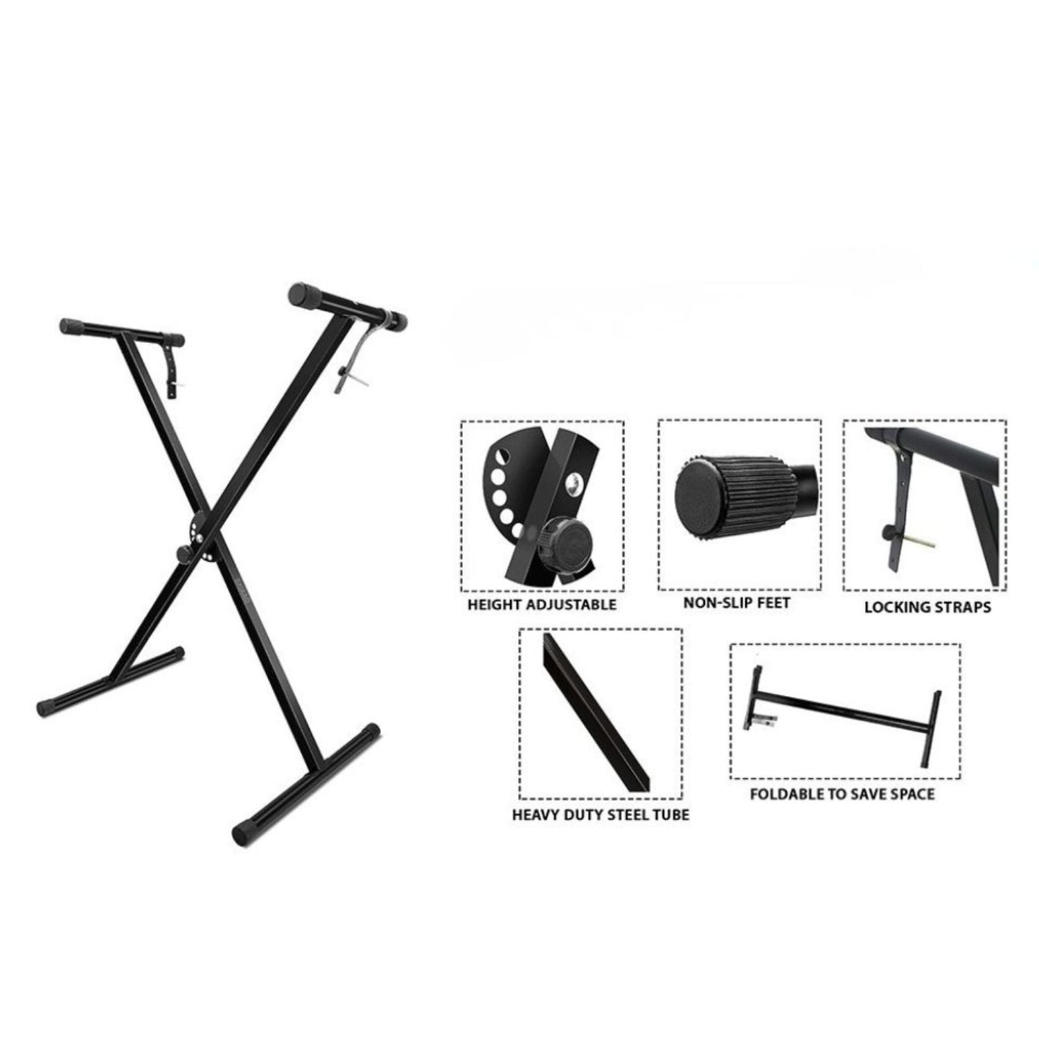 Bajaao Single X Adjustable Keyboard Stand