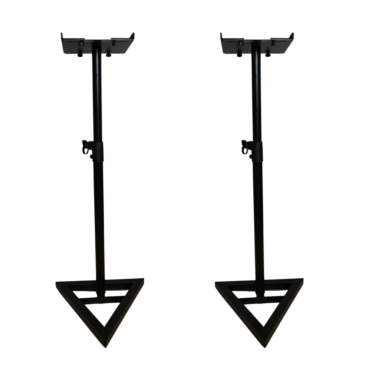 Bajaao SS045 Heavy-Duty Adjustable Studio Monitor Speaker Stand with Steel Construction, Triangular Base & Slide-Adjustable Top Plate