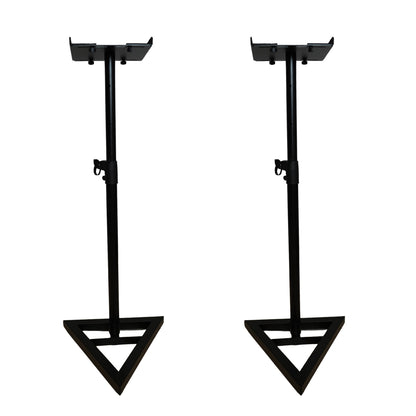 Bajaao SS045 Heavy-Duty Adjustable Studio Monitor Speaker Stand with Steel Construction, Triangular Base & Slide-Adjustable Top Plate