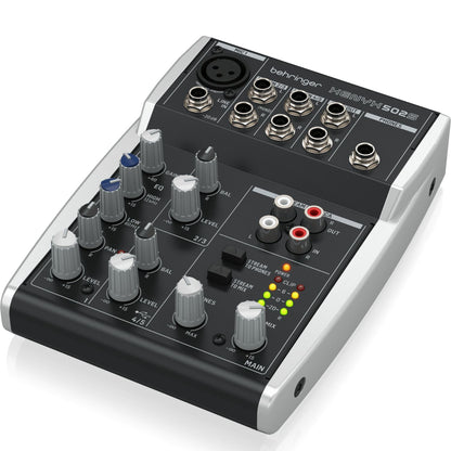 Behringer XENYX 502S Premium Analog 5-Input Mixer with USB Streaming Interface