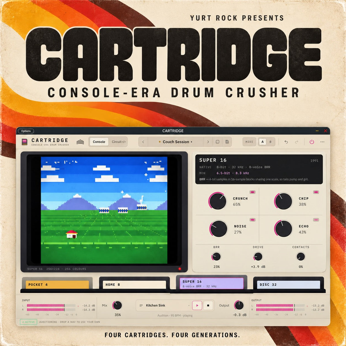 Yurtrock CARTRIDGE - Console Era Drum FX Plug-In