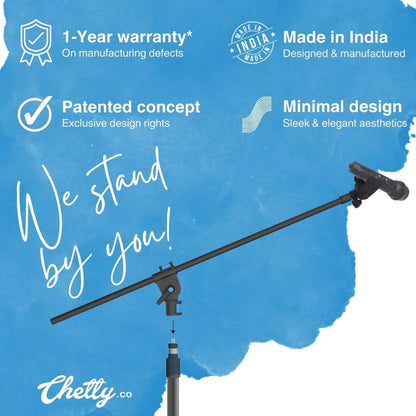 Chetty MT22 Professional Microphone Stand with Detachable Boom Arm