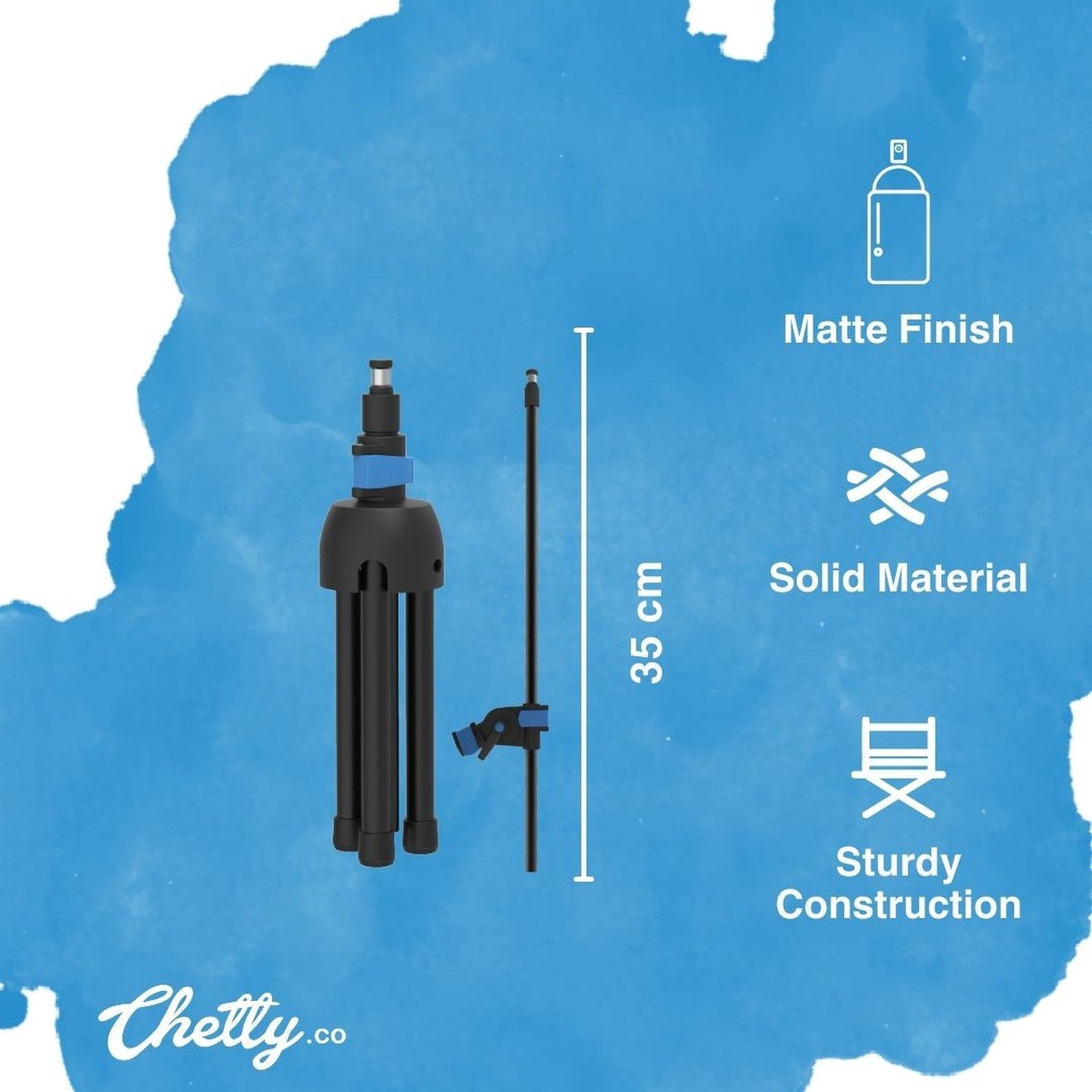 Chetty MT23 Mini Microphone Stand with Detachable Boom Arm