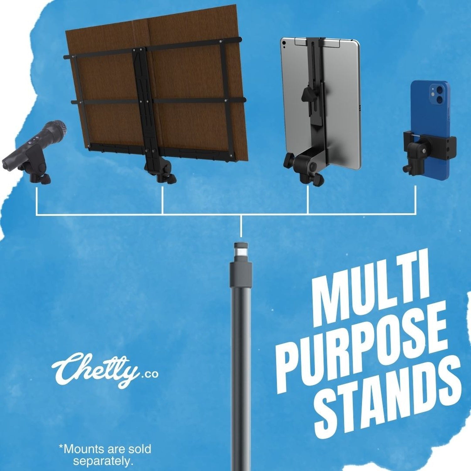 Chetty MT23 Mini Microphone Stand with Detachable Boom Arm