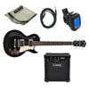 Cort CR100 Les Paul Style Electric Guitar Standard Guitar Bundle with Amplifier, Tuner, Cable and Polishing Cloth
