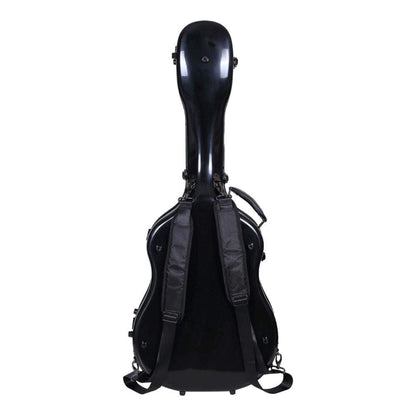 crossrock acoustic guitar cases crossrock crf-2020 dbk deluxe fiberglass dreadnought guitar case - black