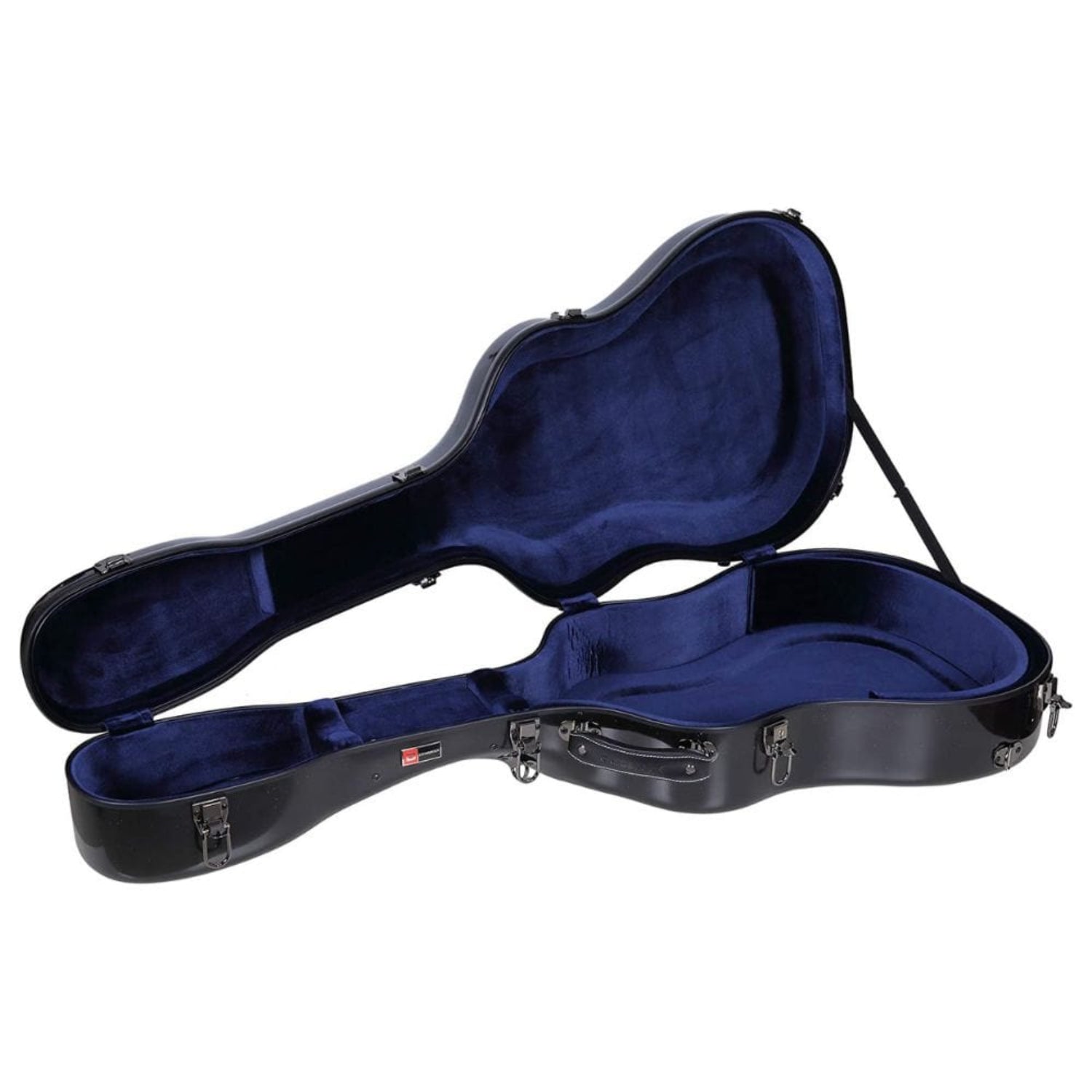 crossrock acoustic guitar cases crossrock crf-2020 dbk deluxe fiberglass dreadnought guitar case - black