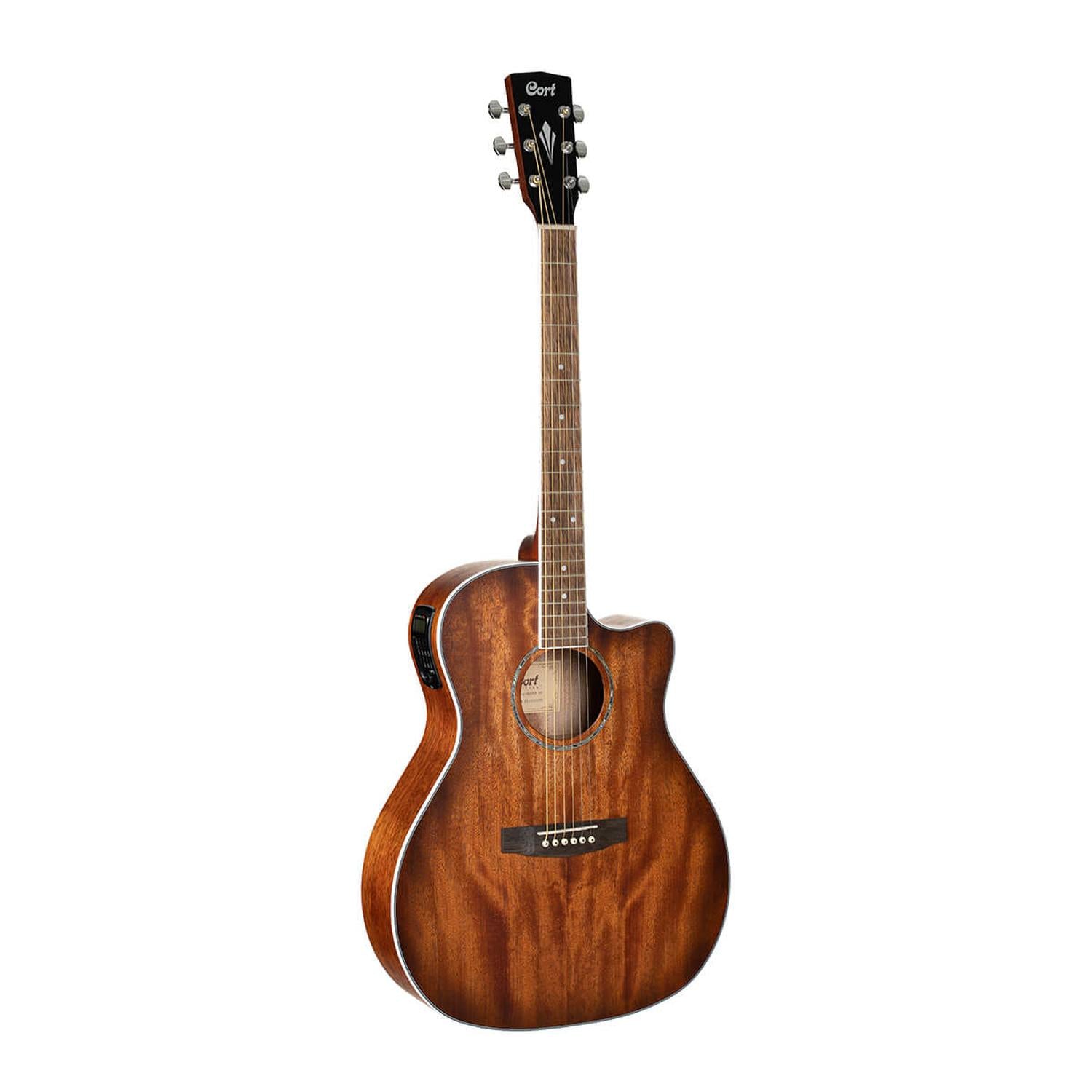 Cort GA-MEDX M-OP 6-Strings Electro Acoustic Guitar with Bag - Open Pore