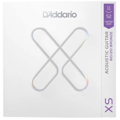 DAddario XSABR1152 XS 80/20 Bronze Custom Light Acoustic Guitar Strings