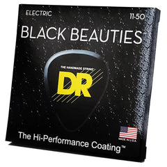 DR BKE-11 Black Beauties Heavy Electric Guitar Strings Set - .011-.050