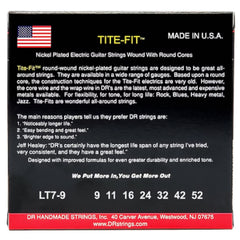 DR String LT7-9 Tite-Fit Light Electric Guitar 7 Strings Set - .009-.052