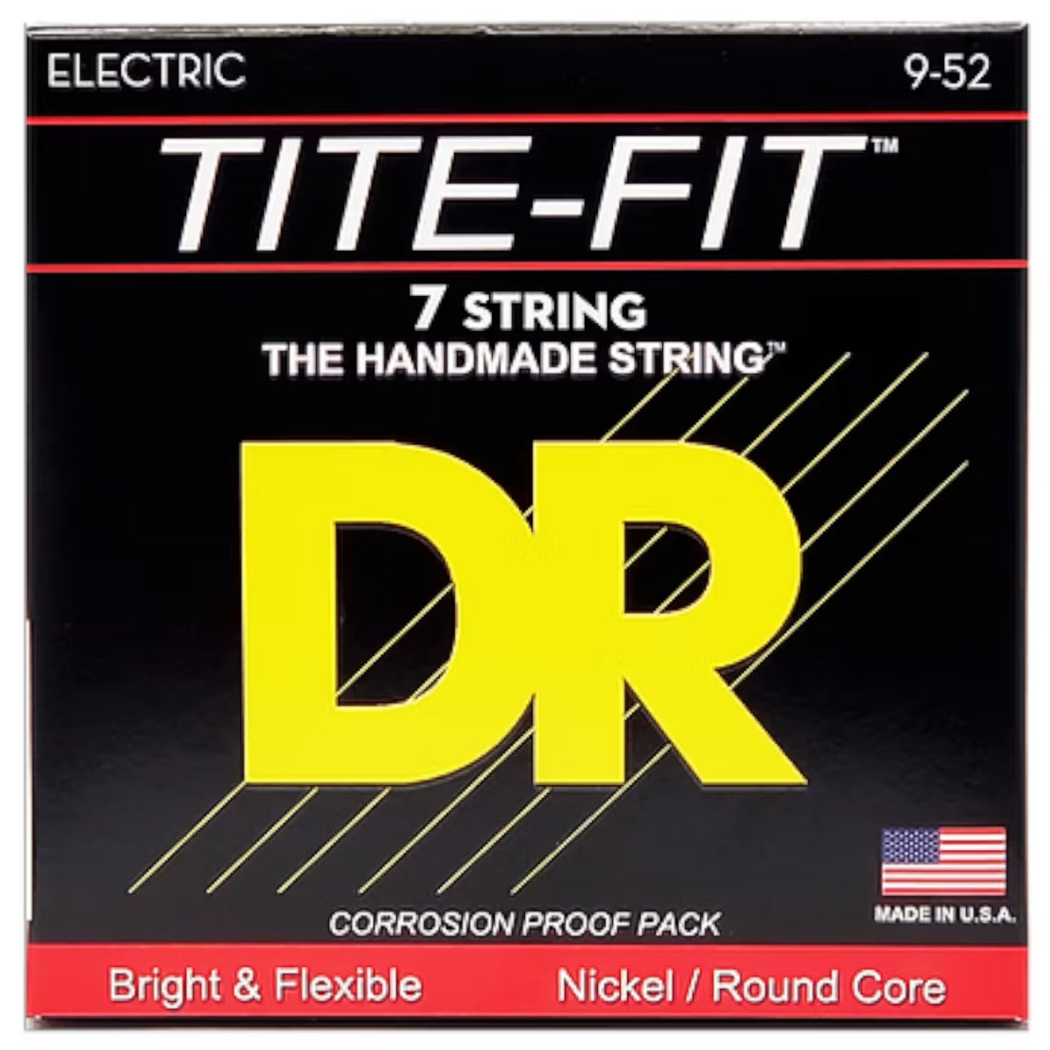 DR String LT7-9 Tite-Fit Light Electric Guitar 7 Strings Set - .009-.052