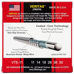 DR String VTE-11 Veritas Heavy Electric Guitar Strings Set - .011-.050