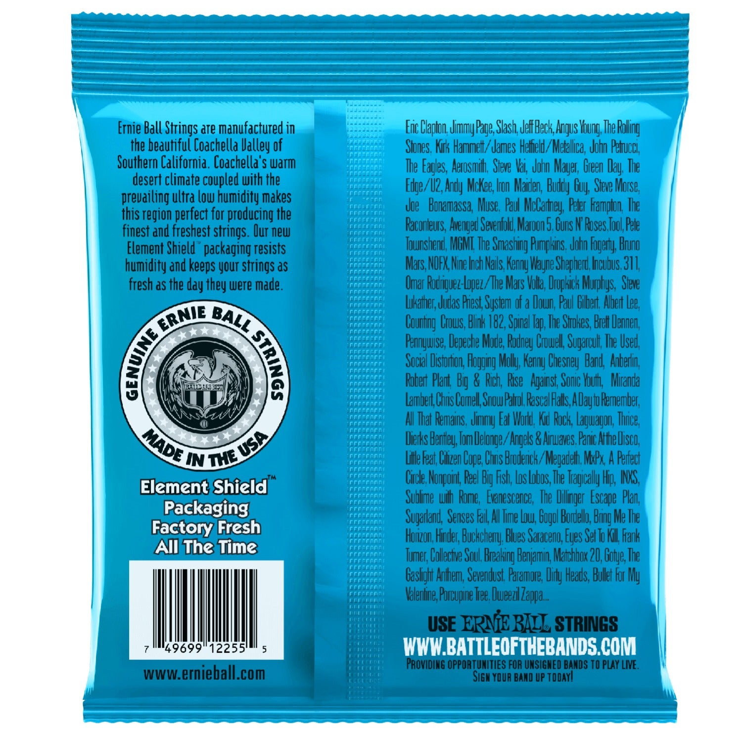 Ernie Ball 2255 Classic Rock N Roll Extra Slinky Pure Nickel 8-38 Electric Guitar String Set